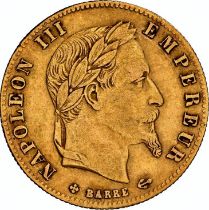 NGC XF 45 – France – Napoleon III, 5 Francs, 1868 BB