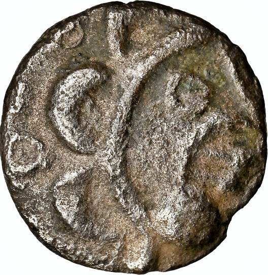 NGC XF – British Iron Age, East Wiltshire, (c.50-20 BC), silver unit, Potterne Moon Head - Image 2 of 3