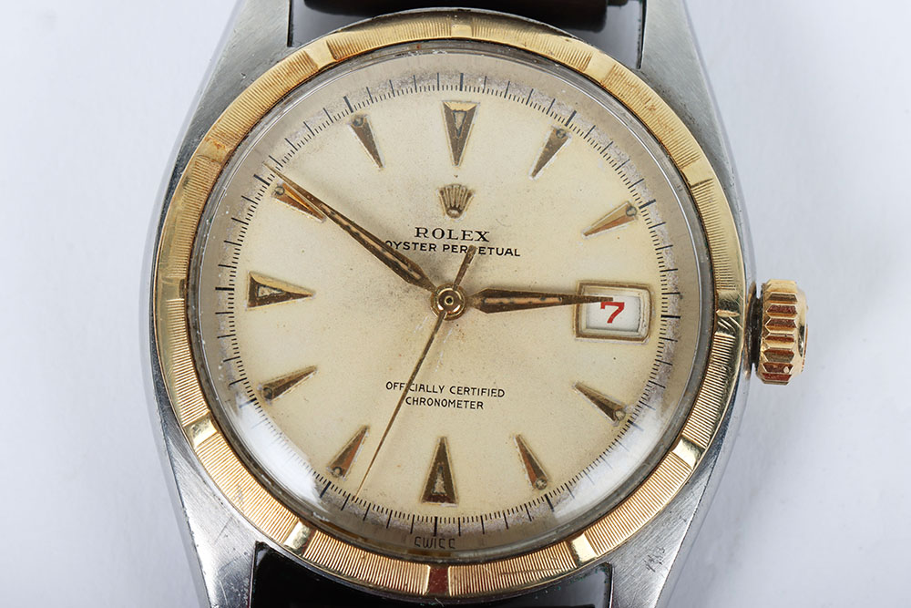 A Rolex Oyster Perpetual ‘Bubbleback’ Ref: 6105, circa 1953 - Image 8 of 10