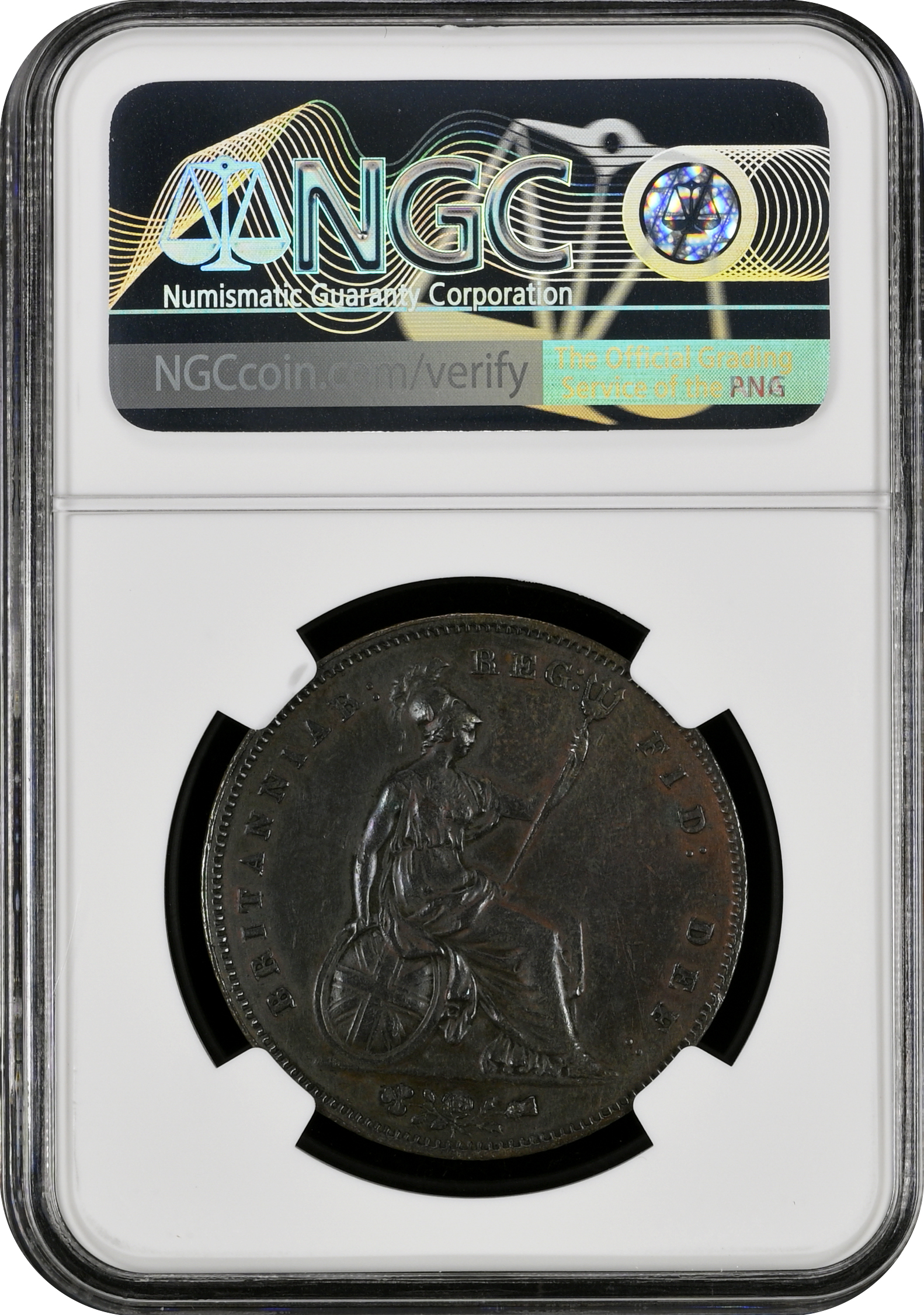 NGC AU 53 & AU Deails – Victoria (1837-1901), Penny, Halfpenny & Farhting, 1853 - Image 7 of 12