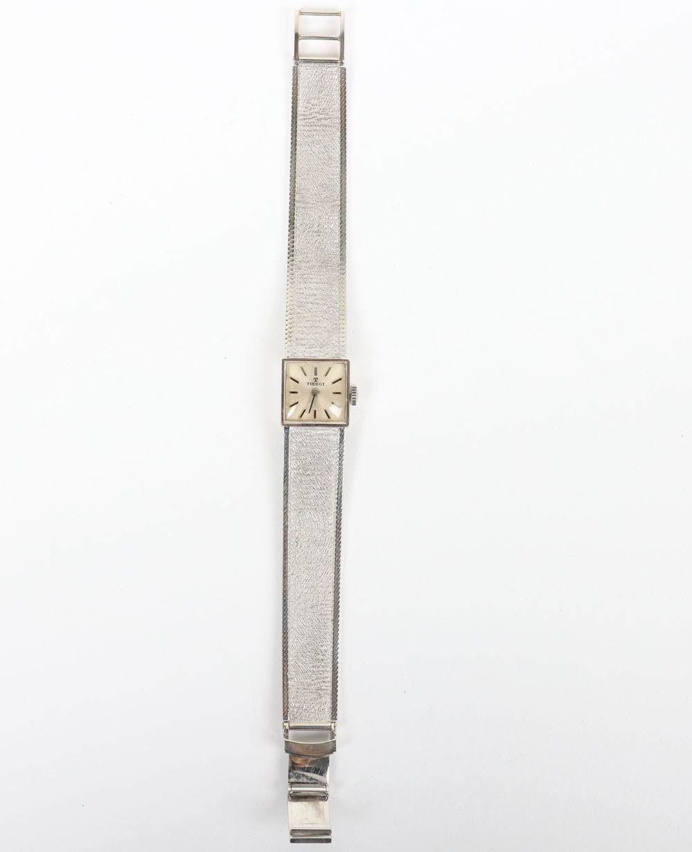 A 9ct white gold Tissot ladies bracelet watch - Image 2 of 6