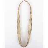 A 9ct gold graduating choker/necklace