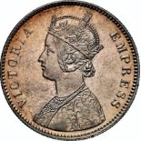 NGC MS 62 – British India – Victoria (1837-1901), One Rupee, 1885, Calcutta