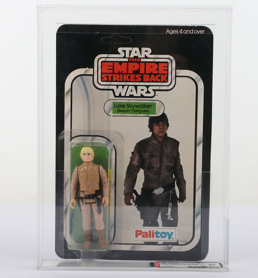 Vintage Star Wars AFA Graded 80 Luke Skywalker Bespin Fatigues 1980 Palitoy 30 back card figure