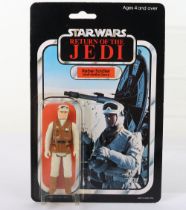 Vintage Star Wars Rebel Soldier Return of the Jedi 1983, fully factory sealed with rare double stem