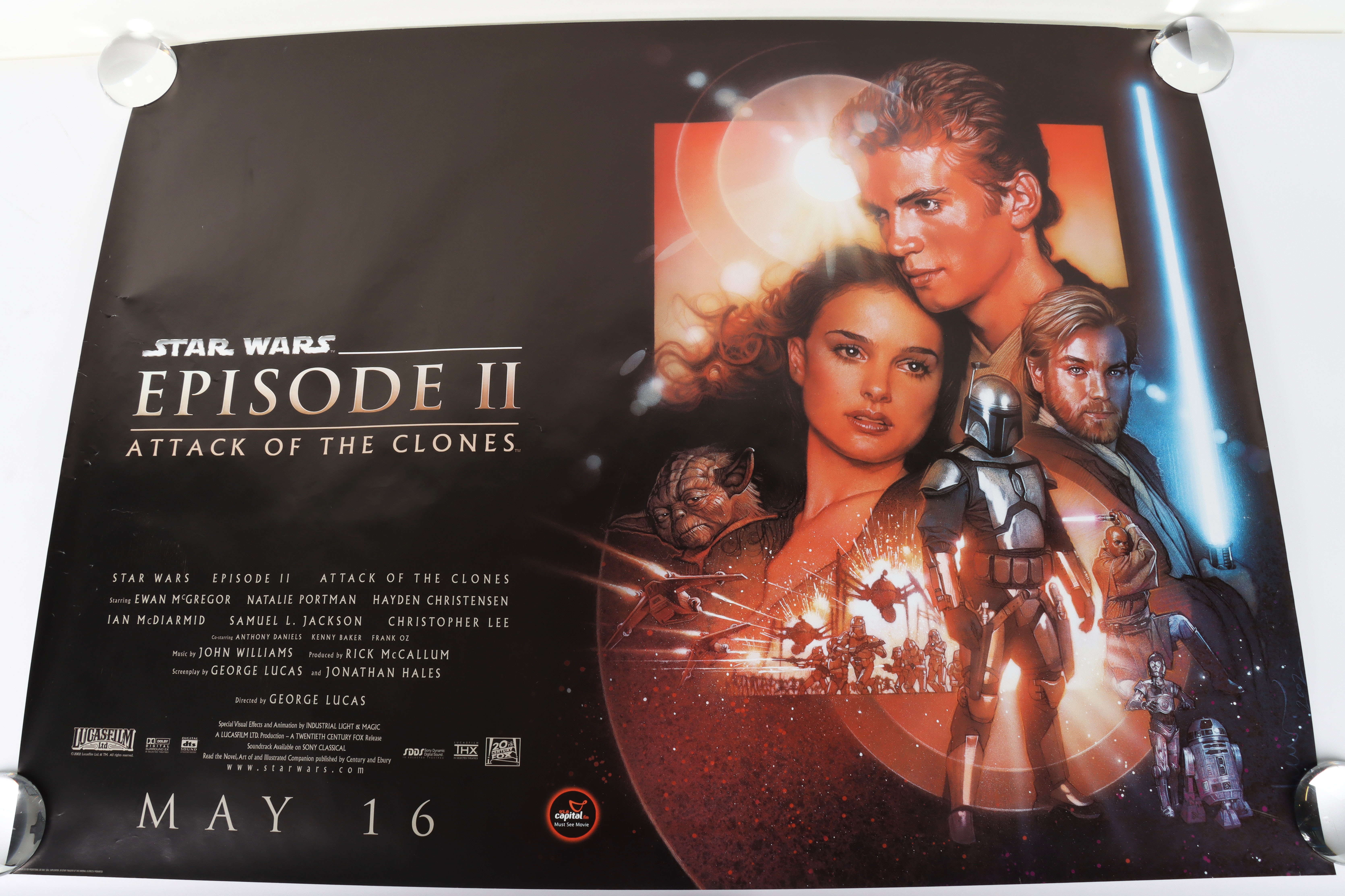 Two Original Star Wars Double Sided UK Quad Film Posters