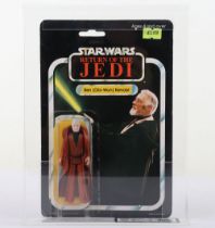 Vintage Star Wars UKG Graded 75 Ben (Obi-Wan) Kenobi on Return of the Jedi 45 Back C Palitoy card