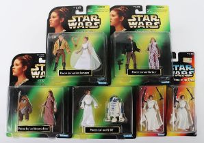 Star Wars Power of the Force Princess Leia Collection of Mint Carded Action Figures Kenner