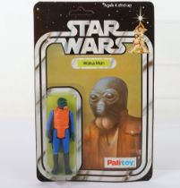 Vintage Star Wars Walrus Man on Palitoy 20 back card