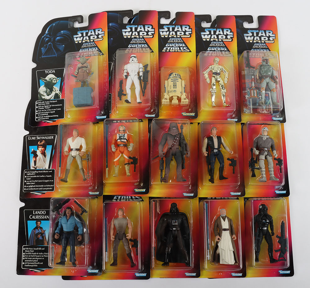 Star Wars Power of the Force 15 Orange Carded Mint Action Figures Kenner,