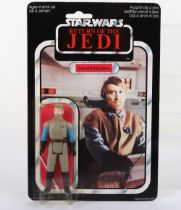 Vintage Star Wars General Madine on Palitoy 1983, Return of the Jedi 65 back B Palitoy card, punched