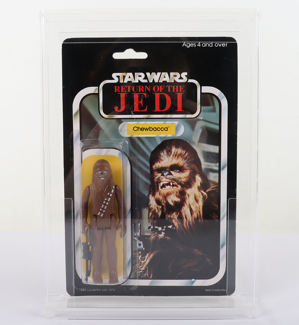 Vintage Star Wars Chewbacca on Palitoy 1983, Return of the Jedi 45 C Card back - Image 12 of 12