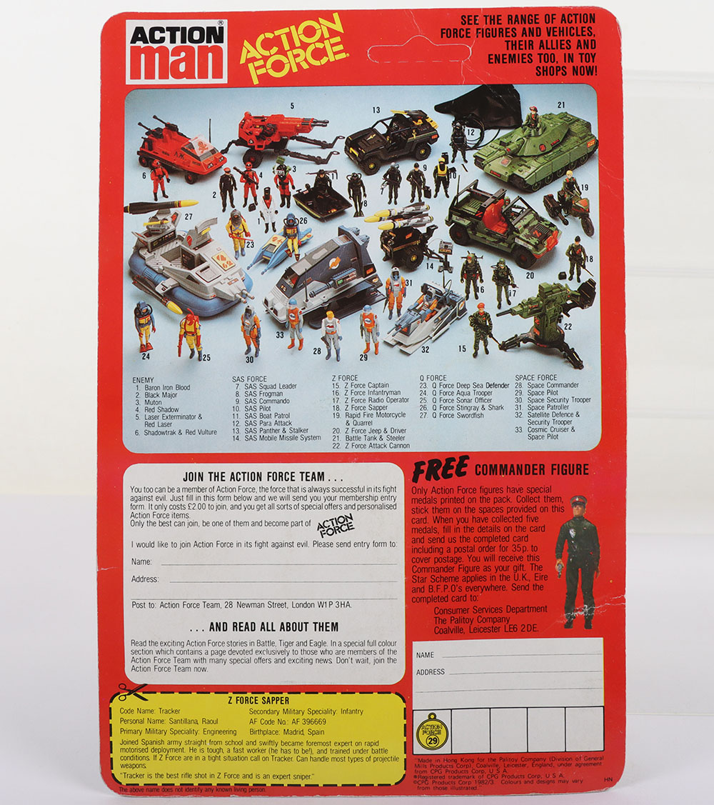 Palitoy Action Force Z Force 5 action figures - Image 3 of 11