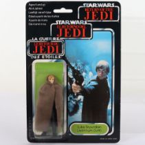Vintage Star Wars Luke Skywalker (Jedi Knight outfit) on tri-logo card