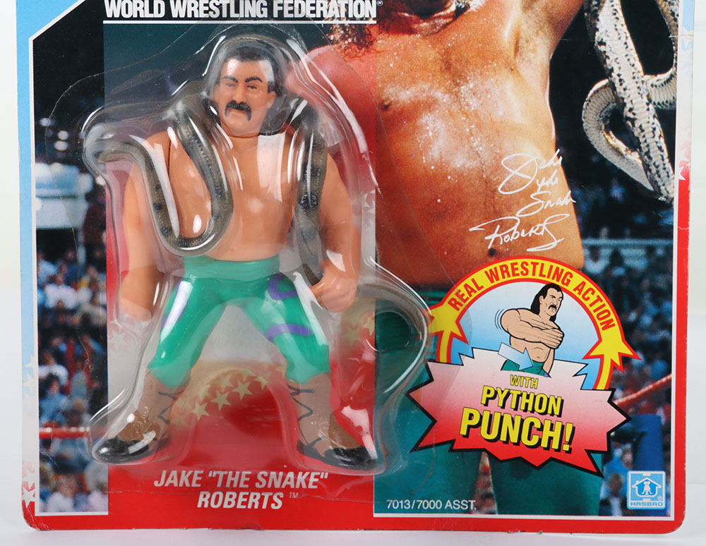 Jake The Snake Roberts series 1 WWF Wrestling figure by Hasbro - Image 3 of 8