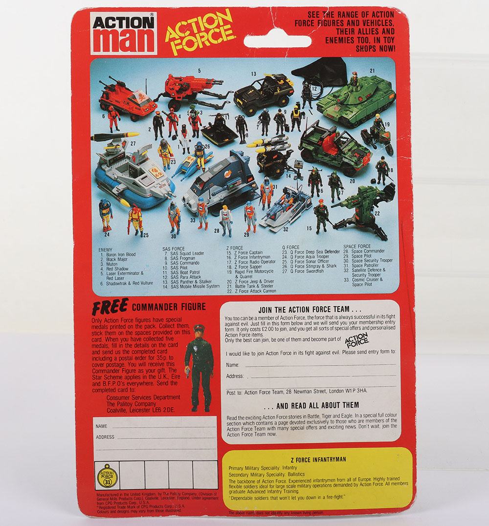 Palitoy Action Force Z Force 5 action figures - Image 7 of 11