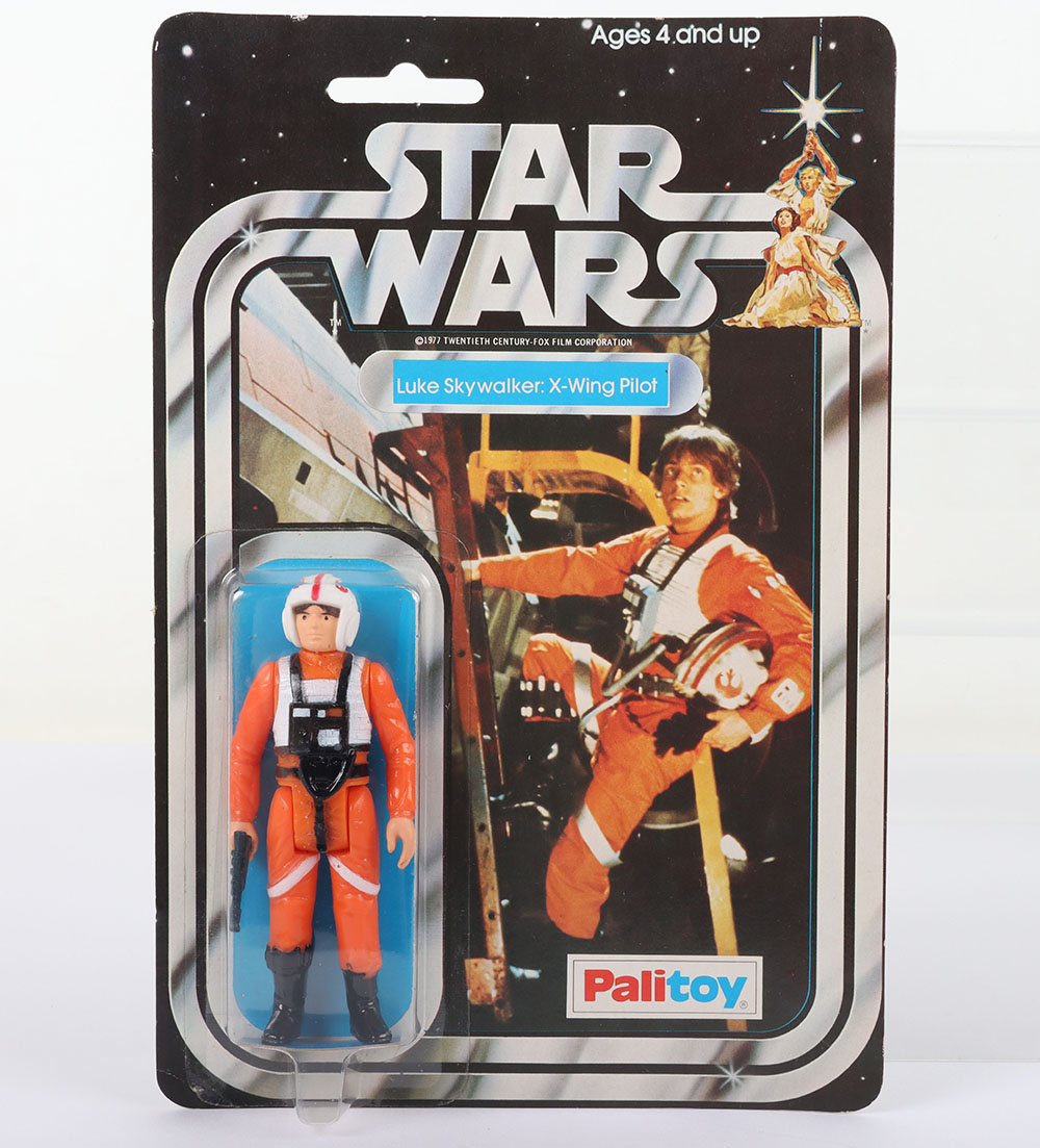 Vintage Star Wars Luke Skywalker X-Wing Pilot on 20 back Palitoy card