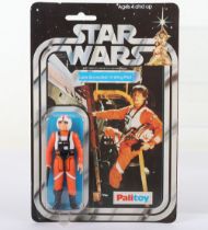 Vintage Star Wars Luke Skywalker X-Wing Pilot on 20 back Palitoy card