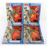 Four Vintage Action Man British Infantry Major Outfits