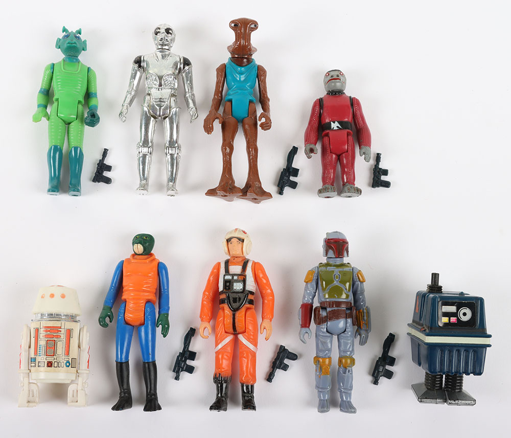 Nine Loose Second Wave Vintage Star Wars Figures