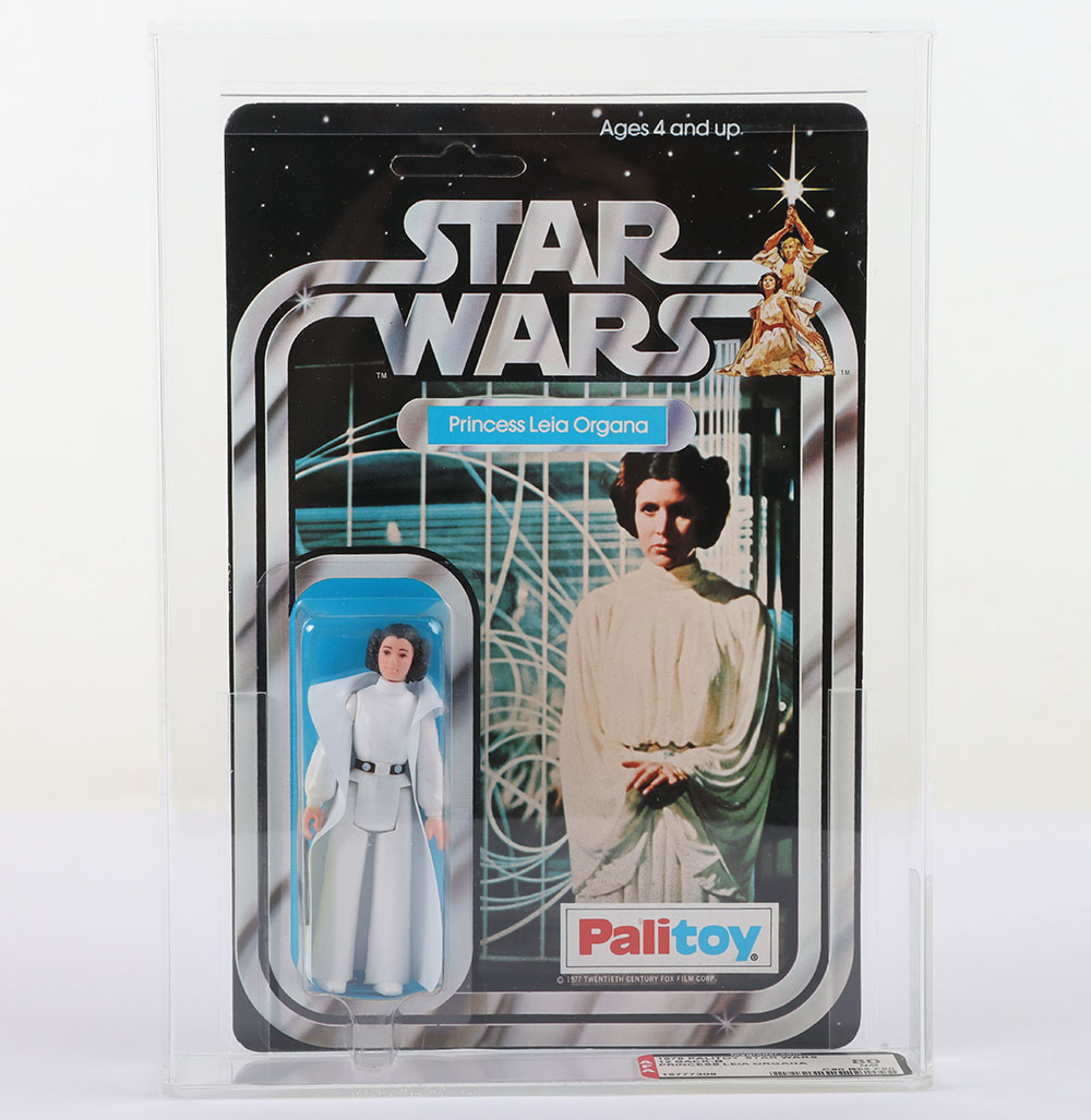 Vintage Star Wars AFA Graded 80 Princess Leia Organa Palitoy 12 back B card