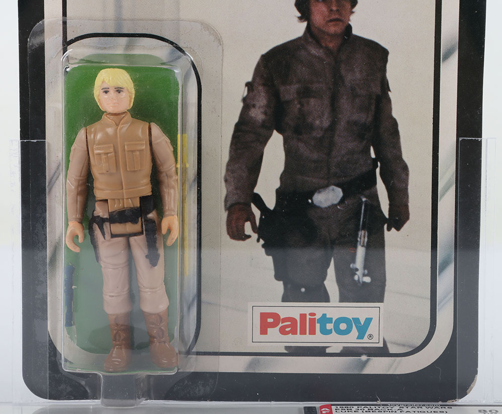 Vintage Star Wars AFA Graded 80 Luke Skywalker Bespin Fatigues 1980 Palitoy 30 back card figure - Image 4 of 10