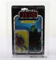 Vintage Star Wars UKG Graded 85 Gamorrean Guard on Palitoy Return of the Jedi card, 1983 with Rare d