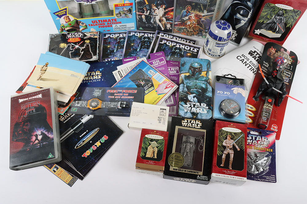 Star Wars Collection of Memorabilia Ephemera and Collectables, Including Boba Fett sealed Micro Mach - Image 2 of 5