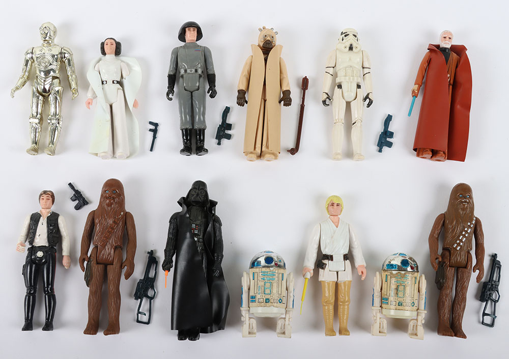 Thirteen Loose First Wave Vintage Star Wars Figures