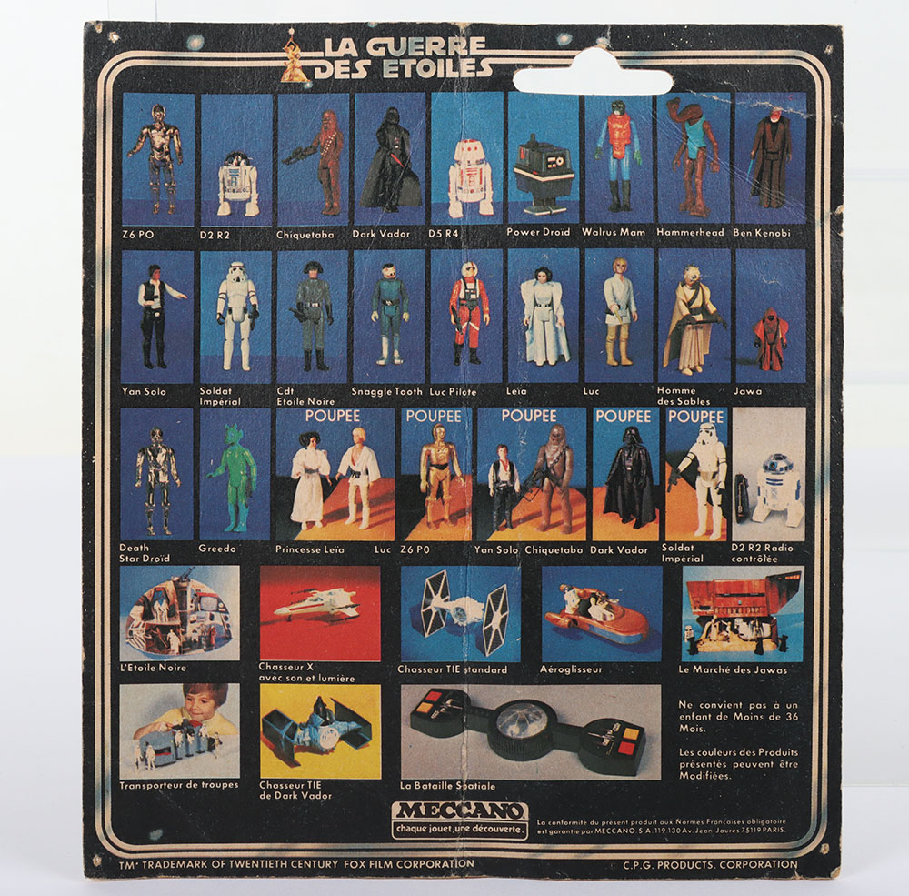 Vintage Star Wars Han Solo (Yan Solo) on Rare French release Meccano square card - Image 3 of 12
