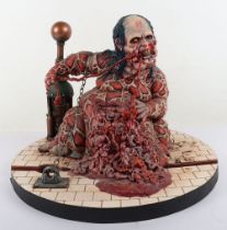 Fantasy Horror Figure, created by Martin Astles, on wooden base, approx size of figure H. 30cms x W