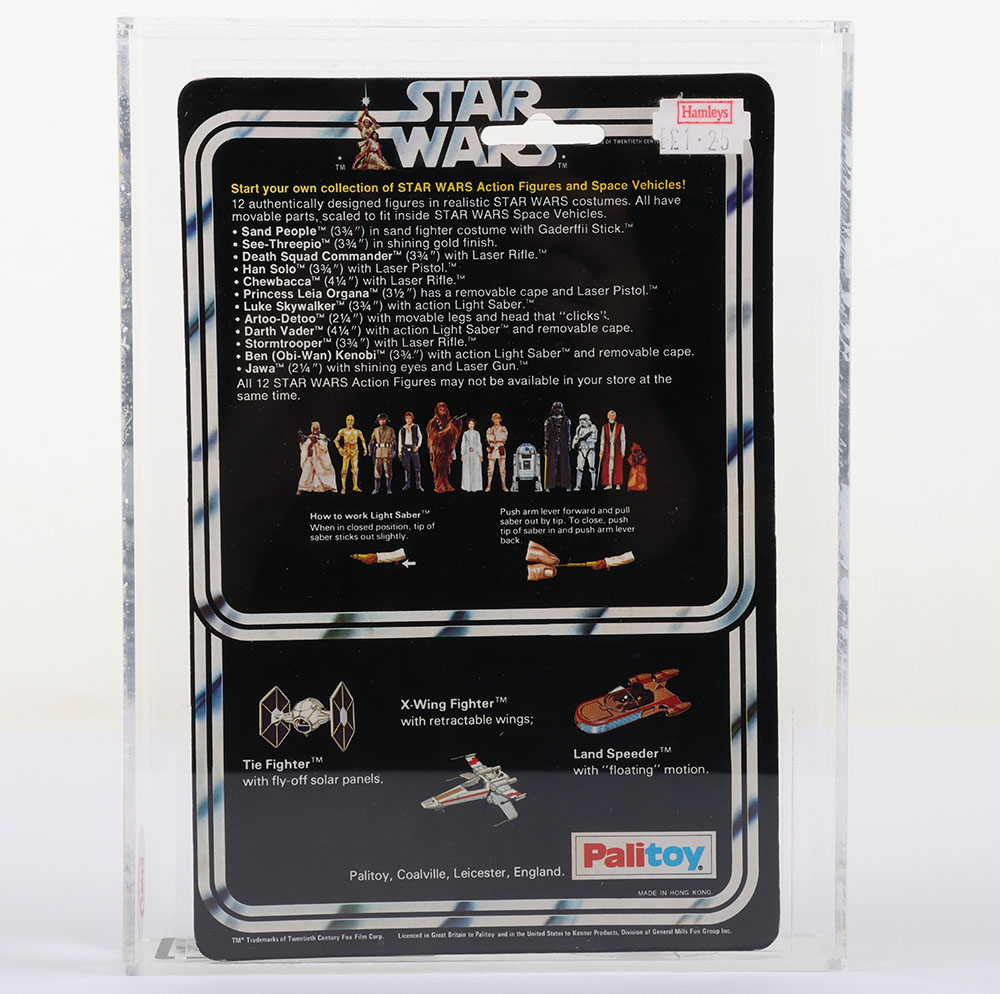 Rare Vintage Star Wars UKG 80 Graded Jawa (Vinyl Cape) on 1978 Star Wars Palitoy 12 back B card - Image 9 of 9