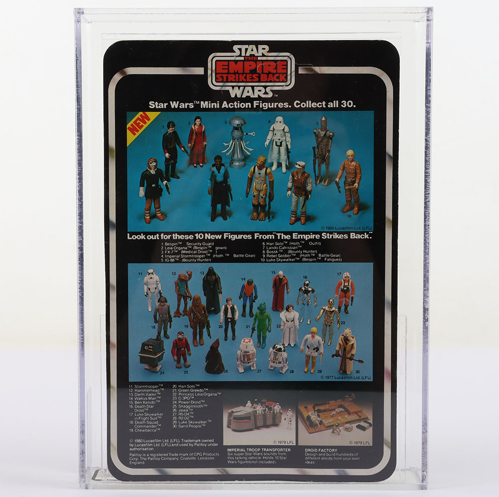 Vintage Star Wars AFA Graded 80 Luke Skywalker Bespin Fatigues 1980 Palitoy 30 back card figure - Image 3 of 10