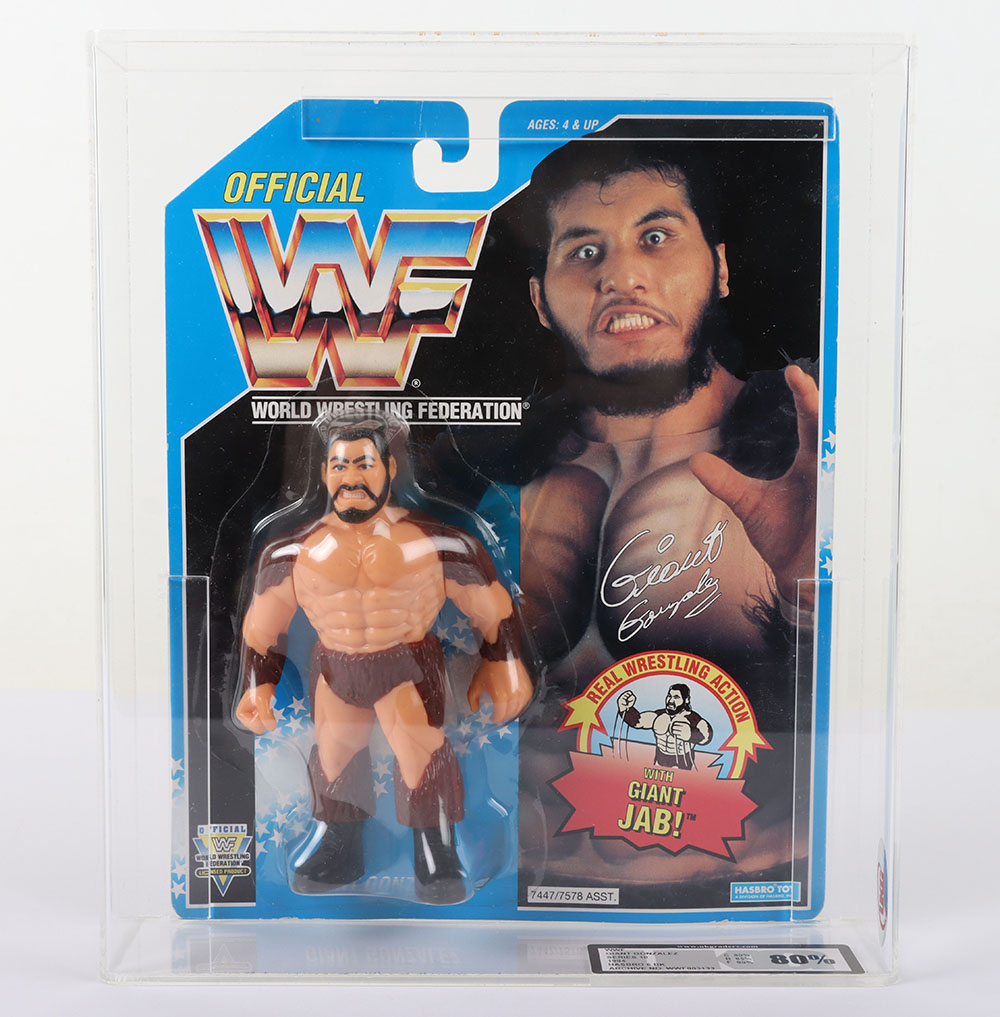 UKG Graded 80 Giant Gonzalez series 10 WWF Wrestling figure by Hasbro