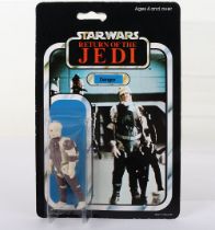 Vintage Star Wars Dengar 1983 Return of the Jedi on Palitoy 45 C card