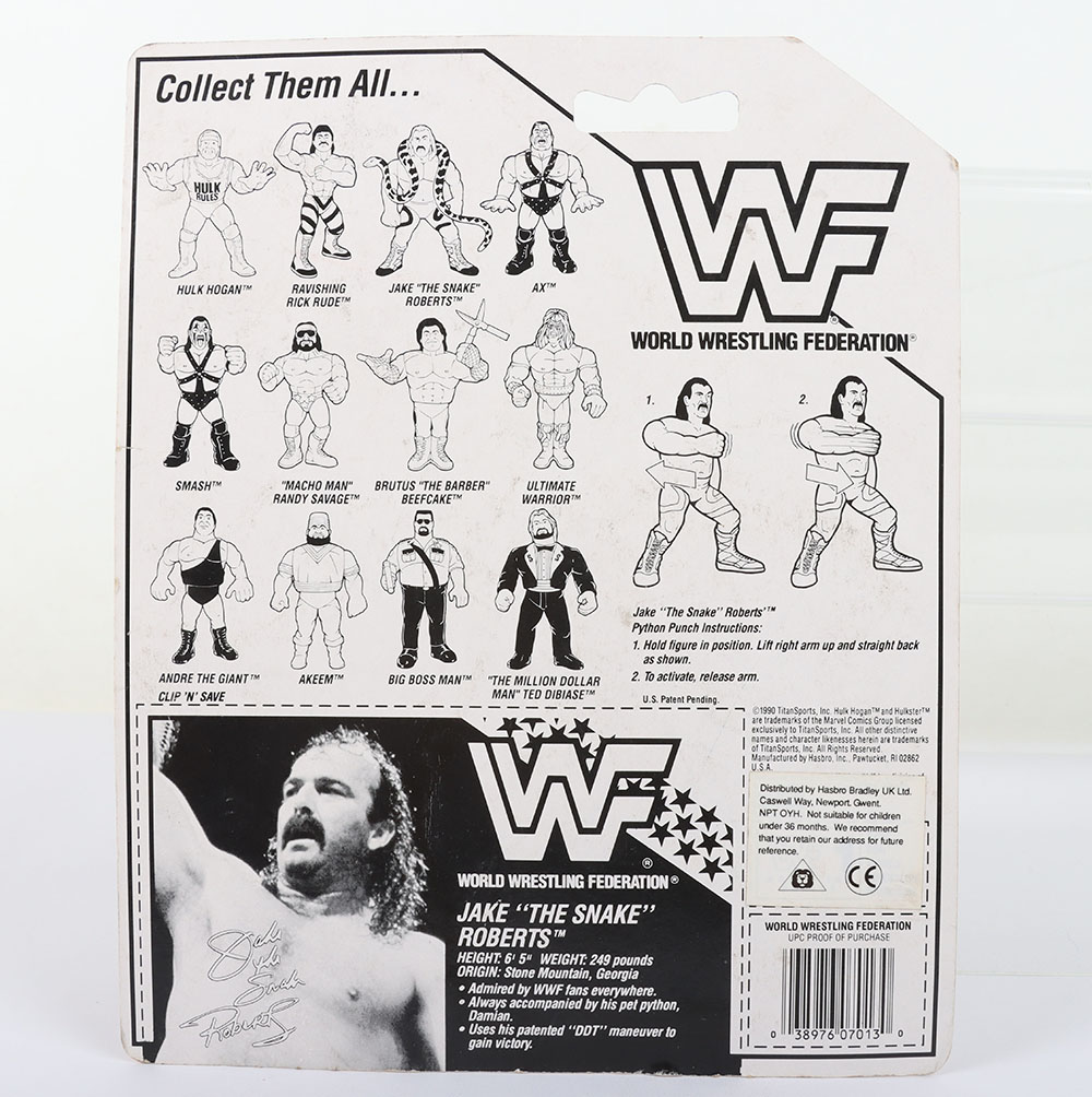 Jake The Snake Roberts series 1 WWF Wrestling figure by Hasbro - Image 2 of 8