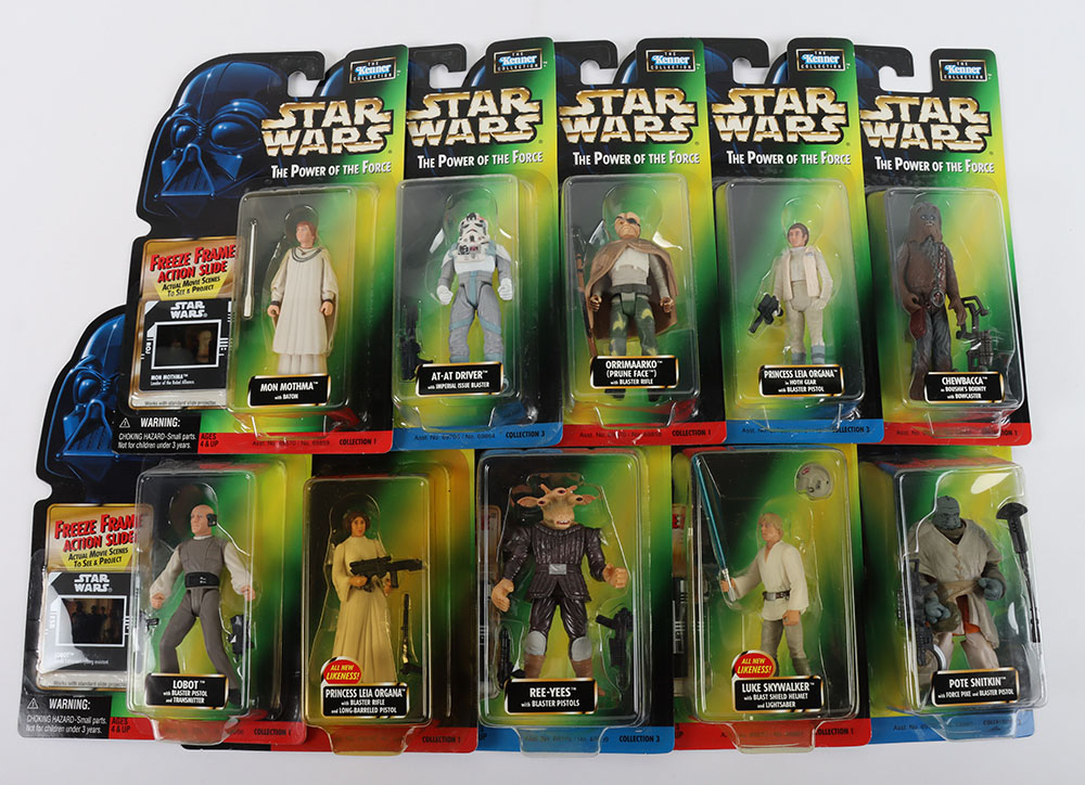 Star Wars Power of the Force 10 carded Action Figures Mint with Freeze Frames with Original Shipping - Image 3 of 5