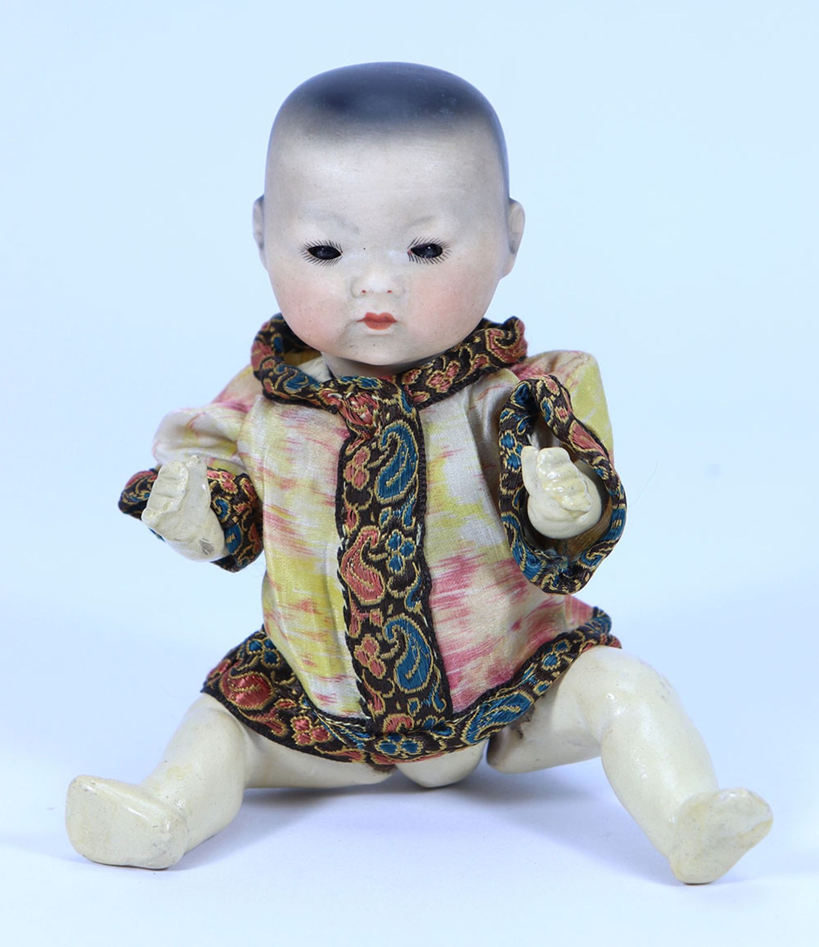 A small A.M Asian bisque head baby doll, German circa 1910,