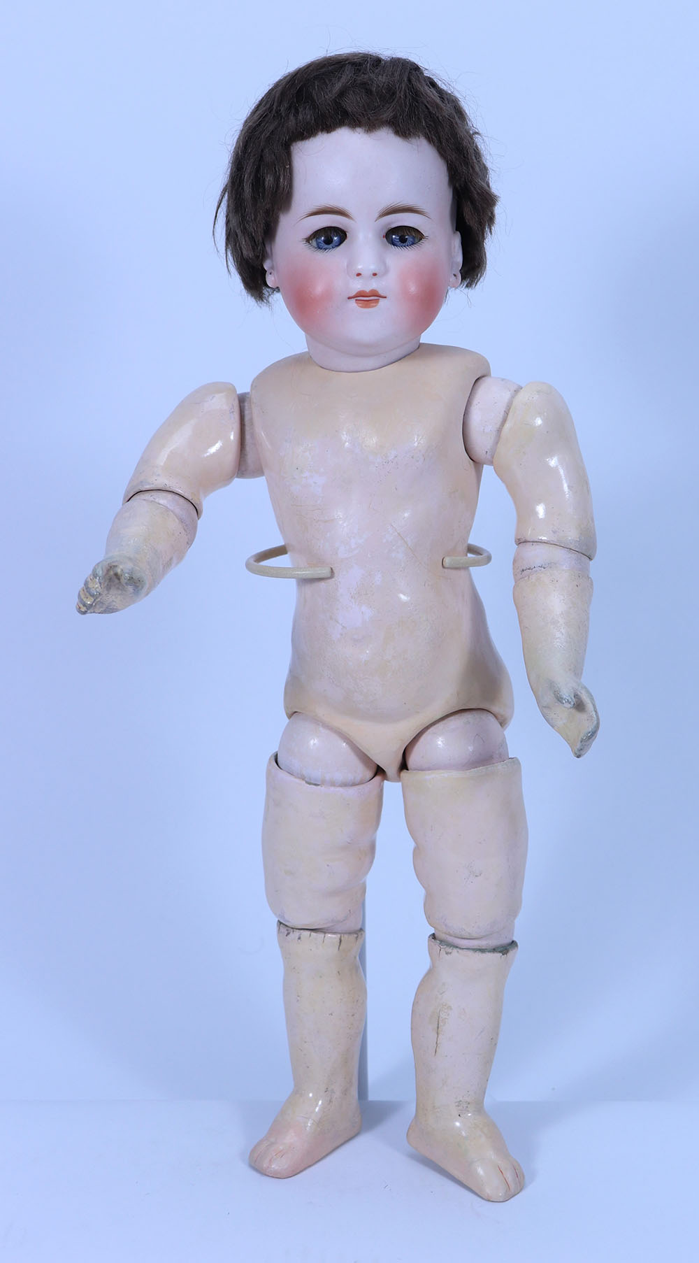 A rare Simon & Halbig 908 early bisque head doll, German 1880s, - Image 3 of 4
