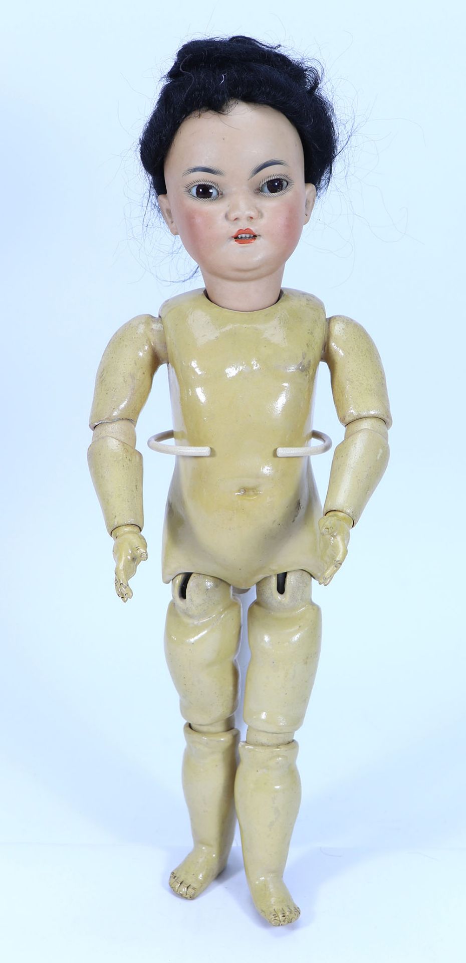 A Simon & Halbig 1199 bisque head Asian doll, German circa 1910,