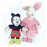 Merrythought Mickey Mouse soft toy, 1950s,