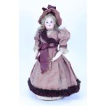 A rare all original bisque mechanical walking doll by Jules Steiner, French circa 1880,
