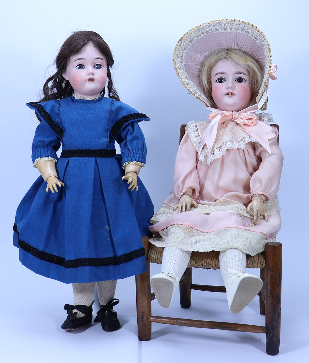 A J.K bisque head girl doll, German circa 1910,