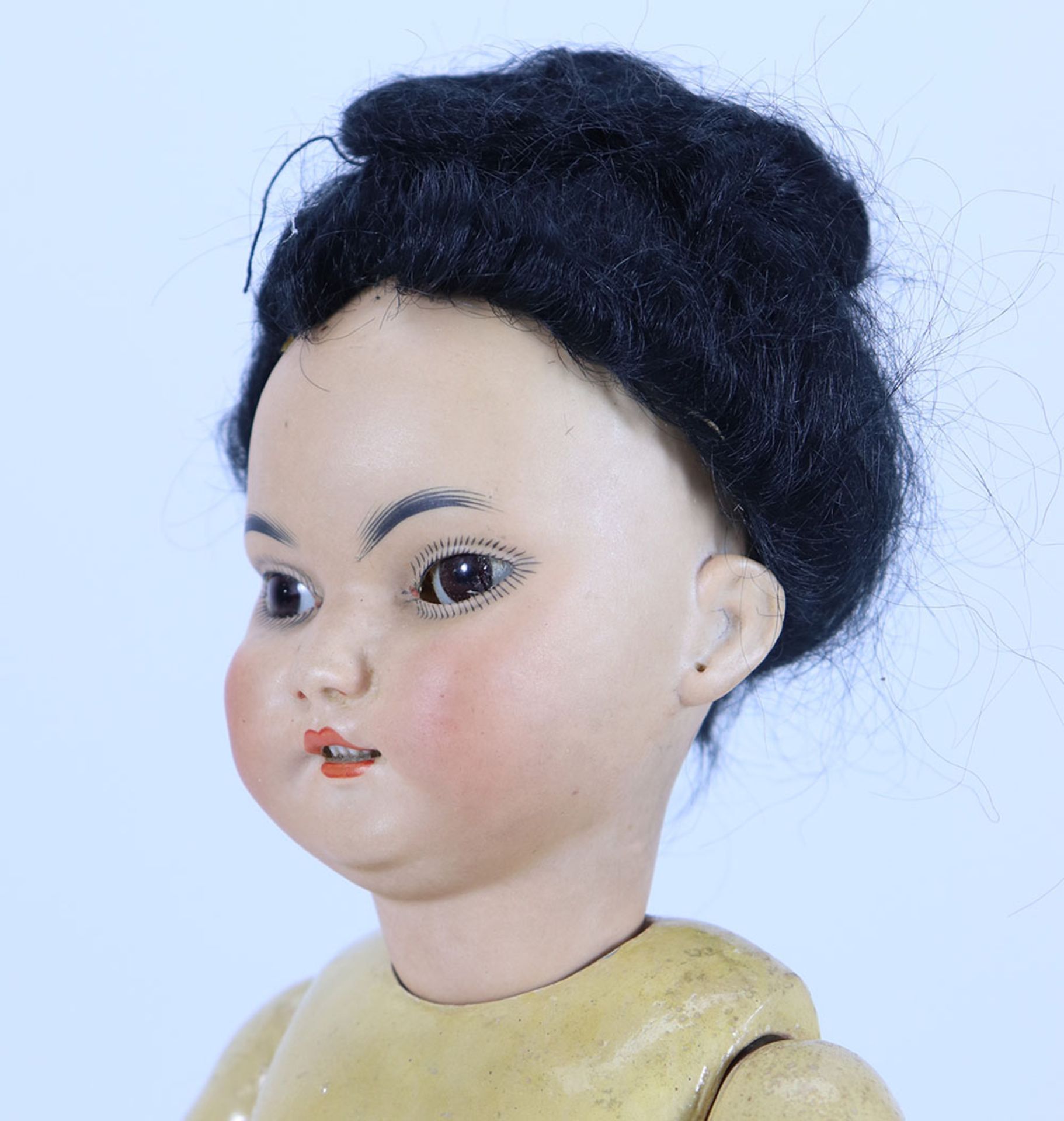 A Simon & Halbig 1199 bisque head Asian doll, German circa 1910, - Bild 2 aus 2