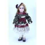 Rare Henri Delcroix ‘PAN’ bisque head Bebe doll, size 5, French circa 1890,