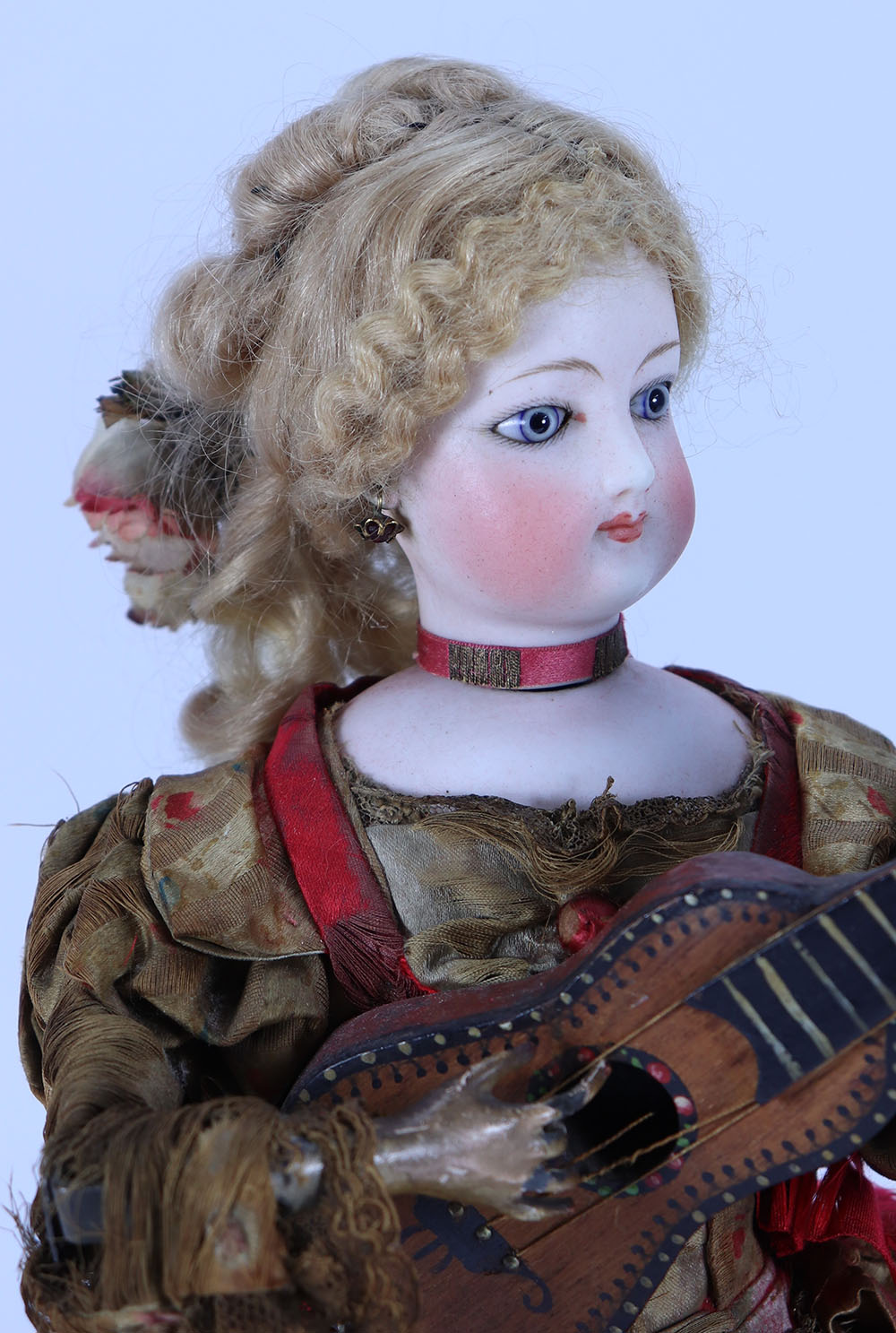 All original Gustave Vichy Guitar playing seated Lady Automata, French 1880s, - Image 2 of 4