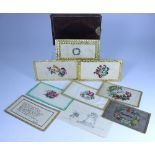 Three Bristol card beadwork pictures, 1848,