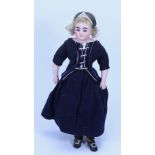Belton-type bisque shoulder head doll, German 1880s,