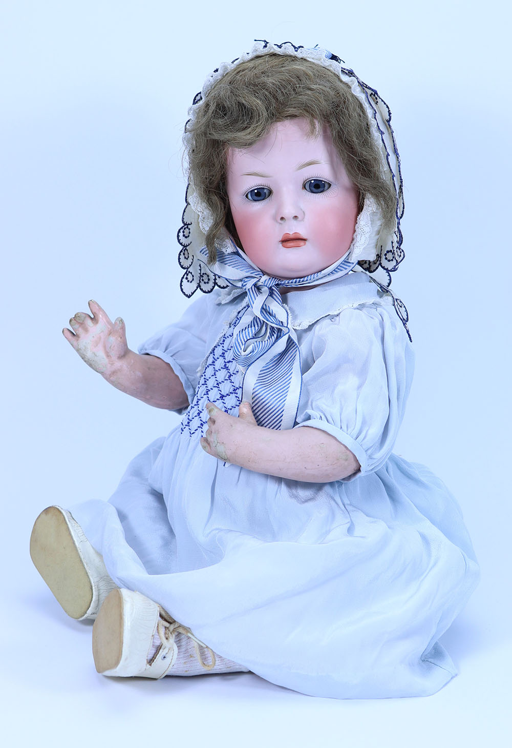 A large Hertel, Schwab & Co 157 bisque head character baby, German circa 1910, - Image 2 of 3