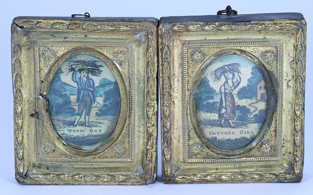A pair of early 19th century miniature pictures,
